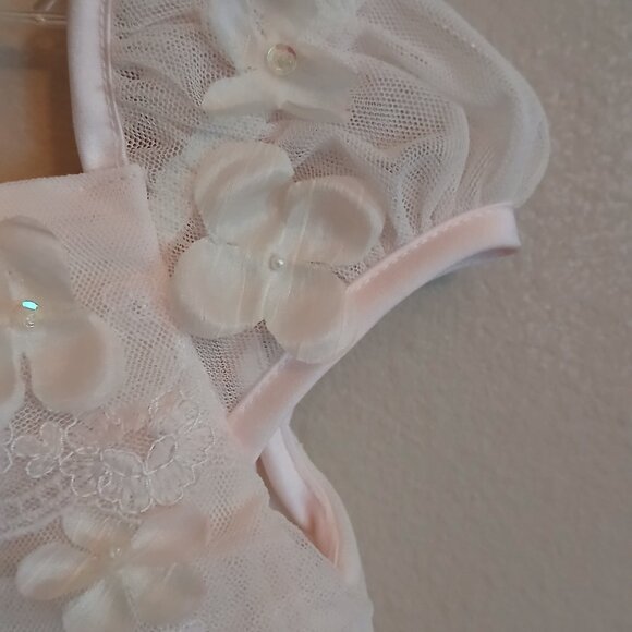 Toddler Girls Pink Flower and Tulle Dress - Picture 5 of 6